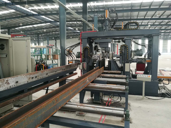 beam drilling machine work process